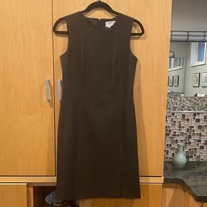 LOFT Brown Sleeveless Midi Dress